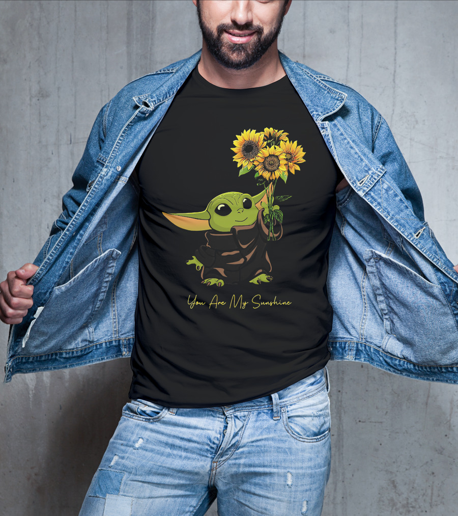 Baby Yoda You Are My Sunshine Sunflowers T-Shirt
