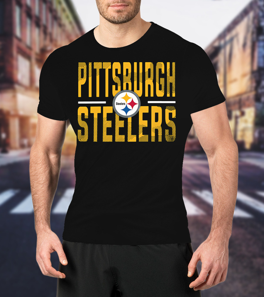Pittsburgh Steelers Steelers Logo Yellow Black T-Shirt