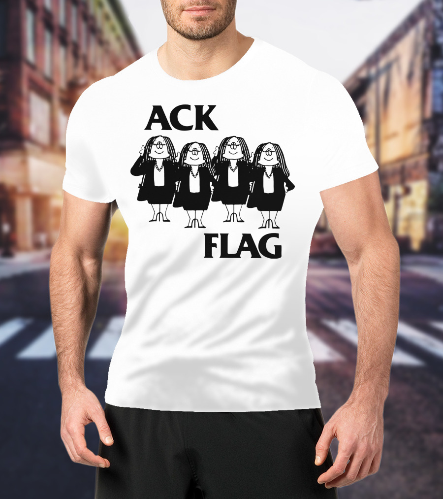 Ack Flag Cathy Comic Parody Black Flag T-Shirt