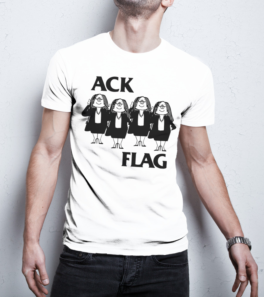 Ack Flag Cathy Comic Parody Black Flag T-Shirt