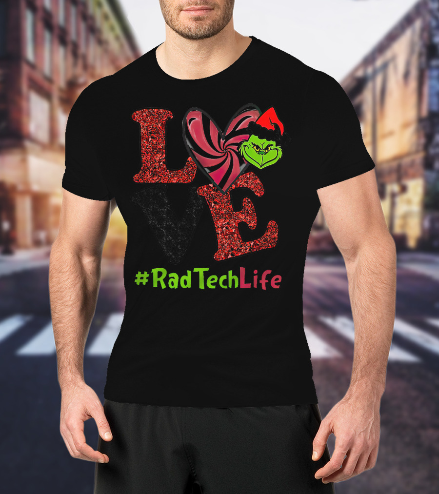 LOVE Grinch Heart #RadTechLife T-Shirt