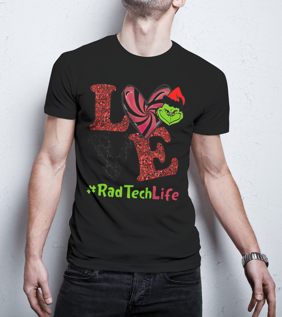 LOVE Grinch Heart #RadTechLife T-Shirt