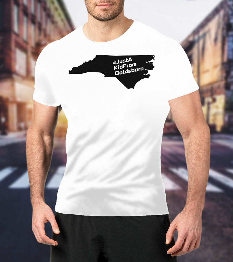 JustAKidFromGoldsboro North Carolina Map T-Shirt
