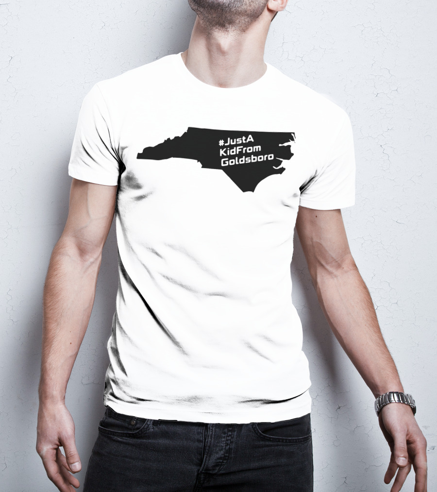 JustAKidFromGoldsboro North Carolina Map T-Shirt