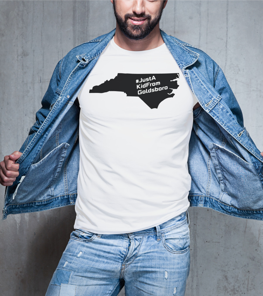 JustAKidFromGoldsboro North Carolina Map T-Shirt