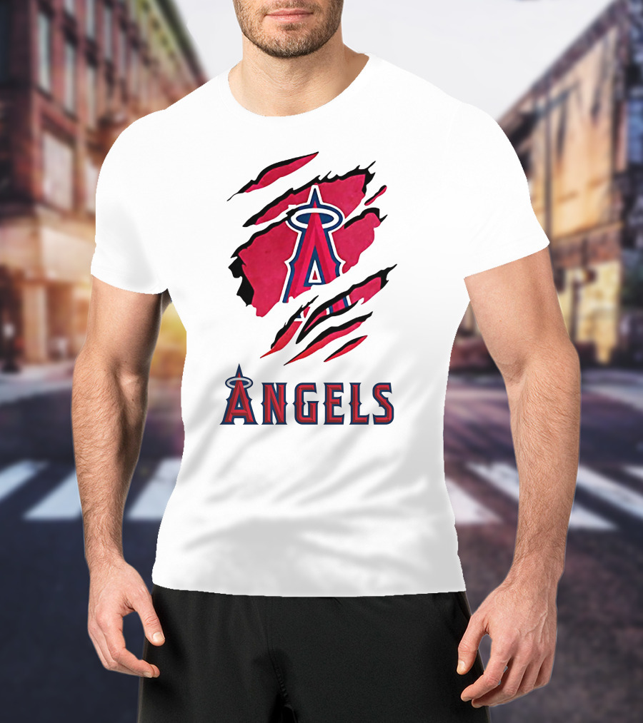 Los Angeles Angels Inside Baseball Claw Marks T-Shirt