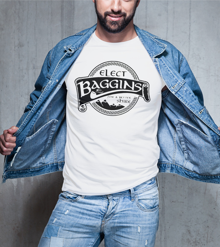 Elect Baggins For A Better Shire Middle Earth Hobbit Campaign T-Shirt