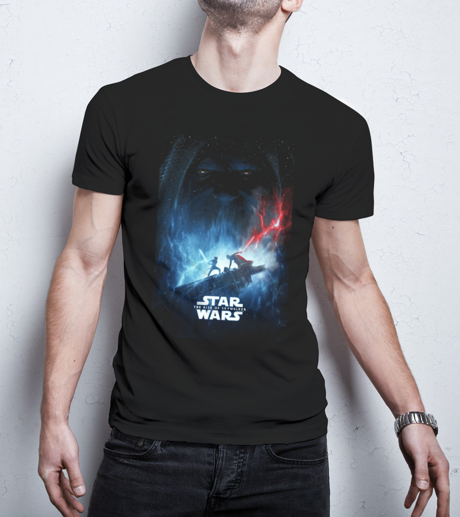 Star Wars The Rise Of Skywalker Epic Duel With Red And Blue Lightsabers T-Shirt