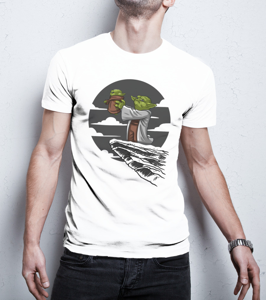 Mandalorian Star Wars Baby Yoda Kawaii Rafiki Moment T-Shirt