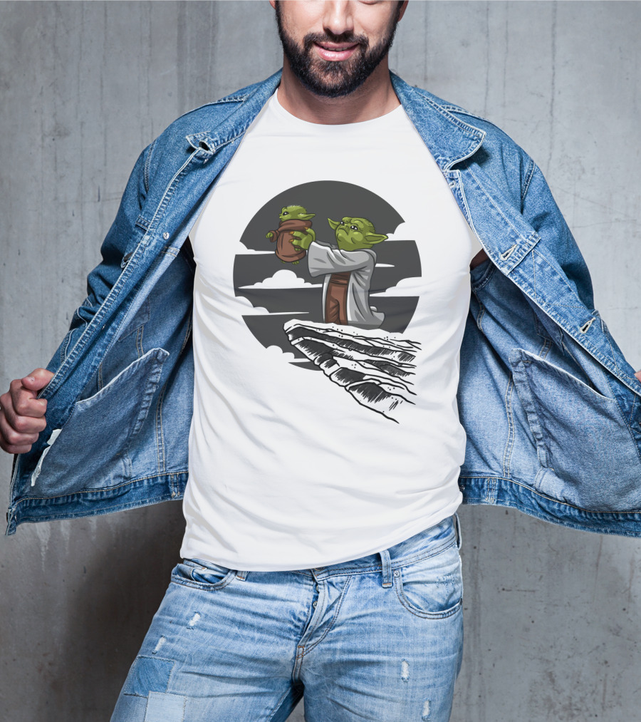 Mandalorian Star Wars Baby Yoda Kawaii Rafiki Moment T-Shirt
