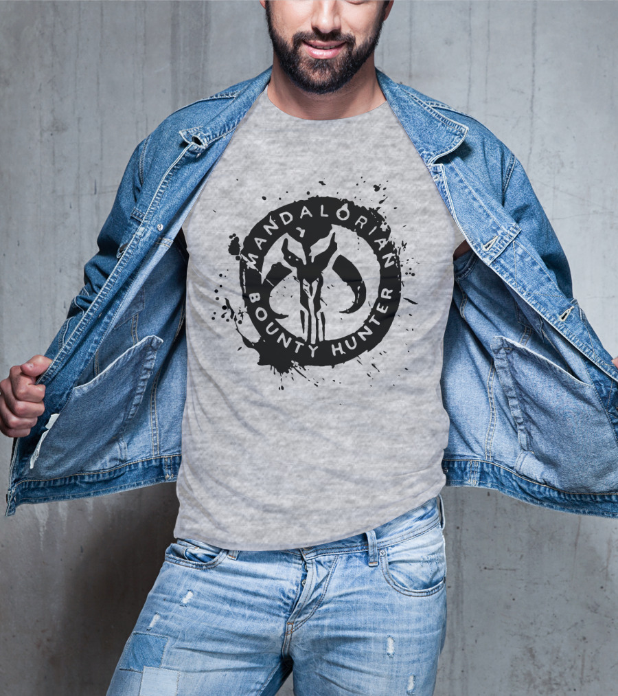 Mandalorian Bounty Hunter Splatter T-Shirt