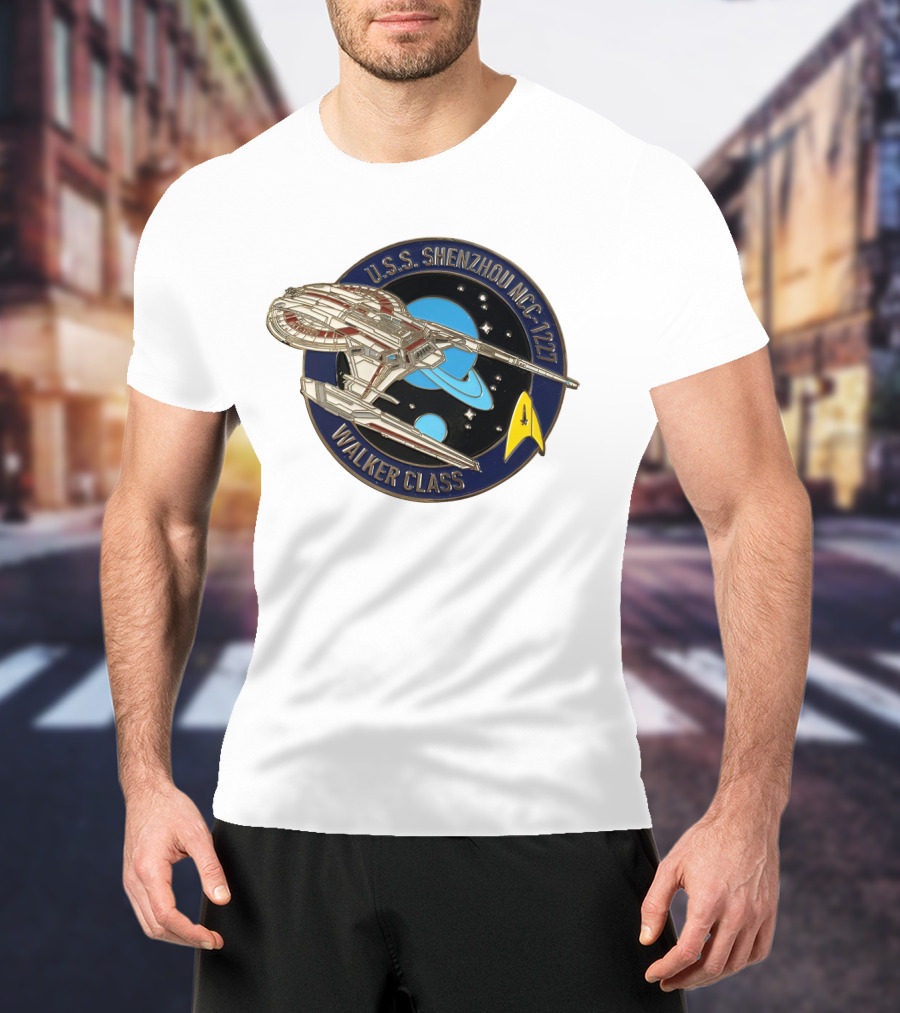 USS Shenzhou NCC-1227 Walker Class Star Trek Insignia Badge T-Shirt