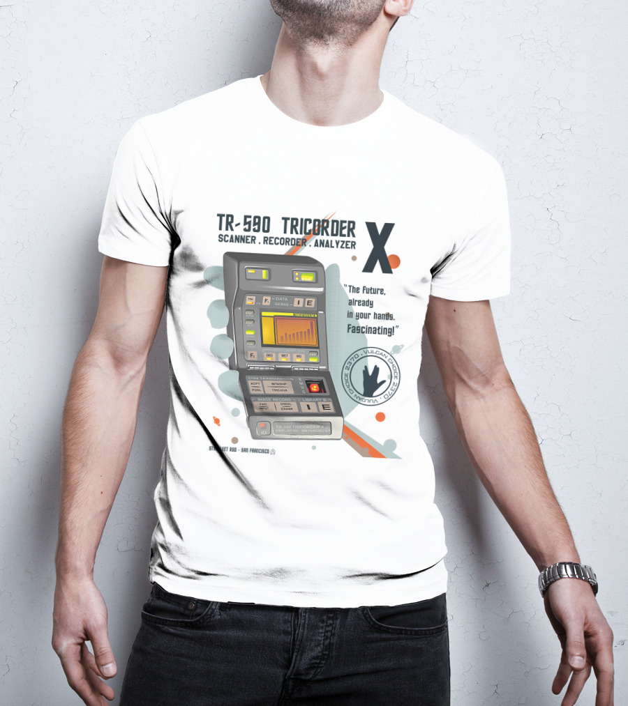 TR-590 Tricorder X Scanner Recorder Analyzer Star Trek Fascinating T-Shirt