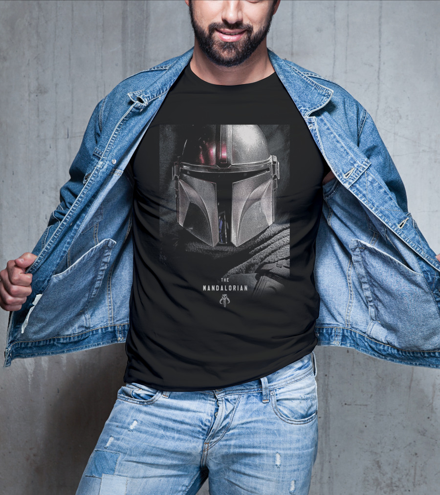 The Mandalorian Shiny Mysterious Star Wars Helmet T-Shirt