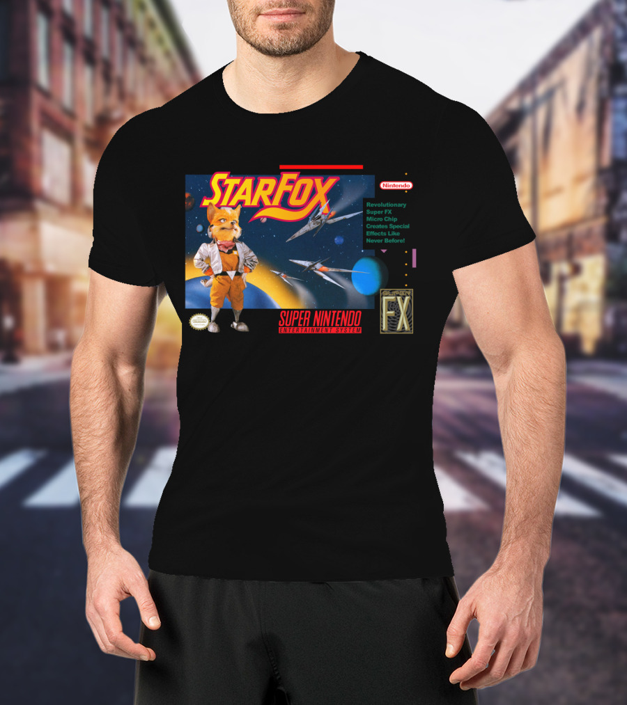 Star Fox Super Nintendo Entertainment System Super FX Chip Nintendo Game Box T-Shirt