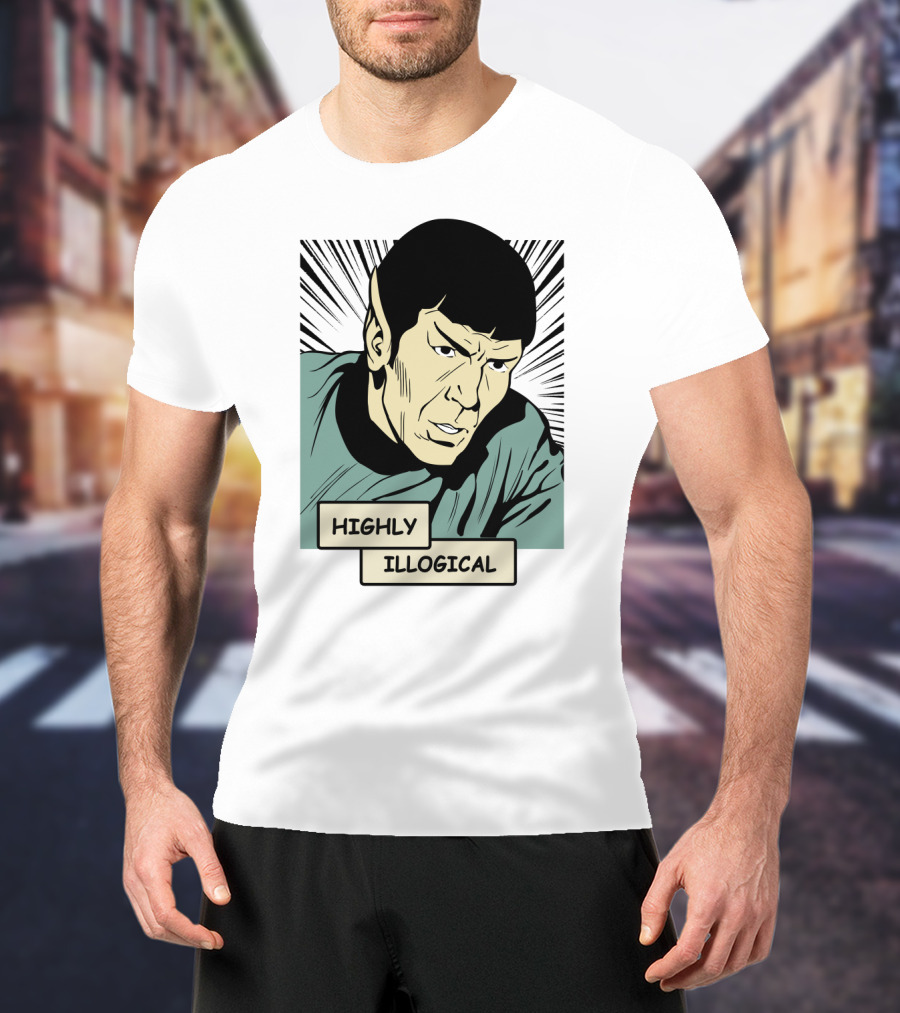 Star Trek Spock Highly Illogical Comic T-Shirt