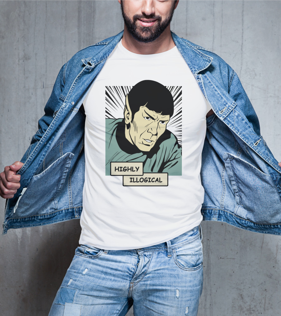 Star Trek Spock Highly Illogical Comic T-Shirt