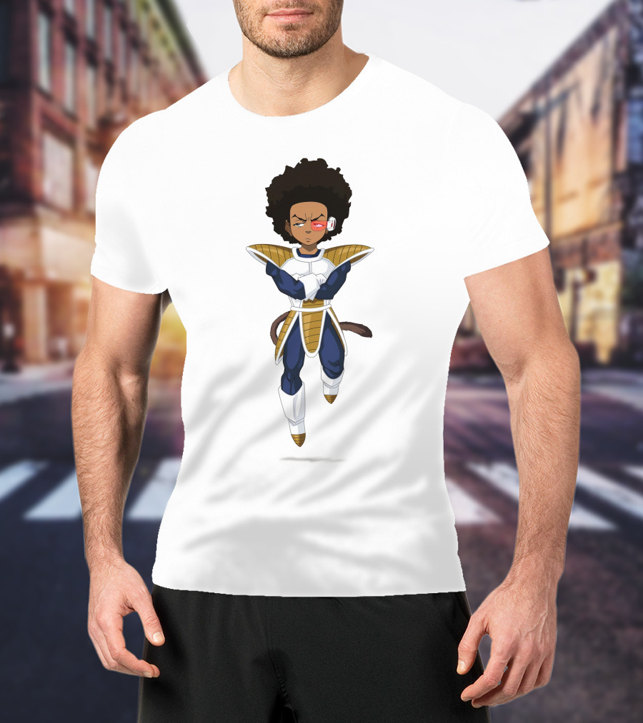Huey Freeman X Saiyan Fusion Crossover Character T-Shirt