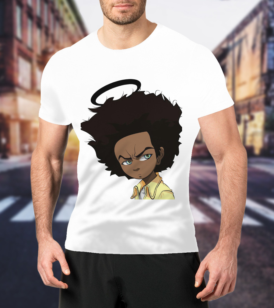 TBD7 Boondocks Huey Freeman Anime Halo T-Shirt