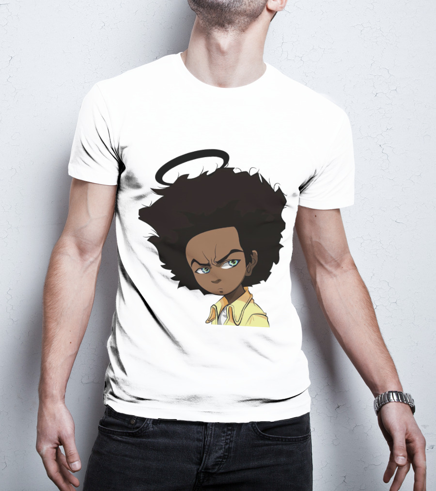 TBD7 Boondocks Huey Freeman Anime Halo T-Shirt