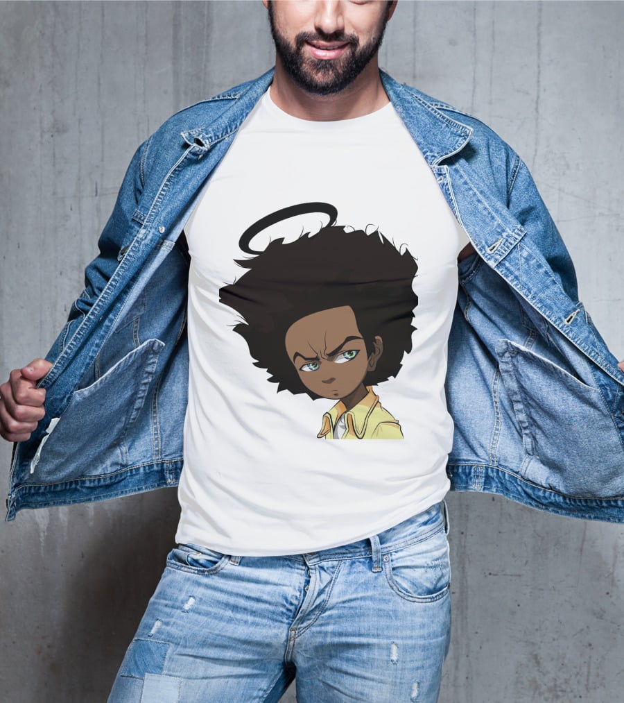 TBD7 Boondocks Huey Freeman Anime Halo T-Shirt