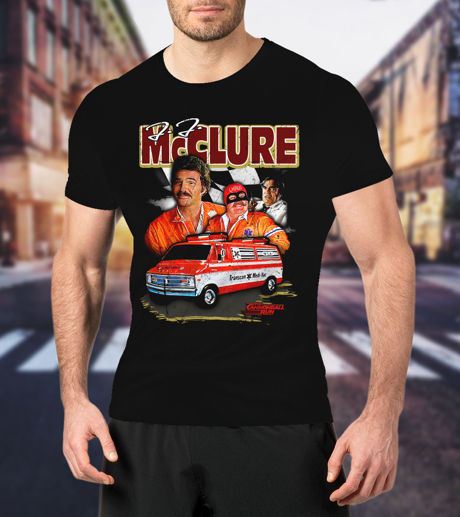 Cannonball Run J.J. McClure Transcon Med-Vac Van Racing T-Shirt