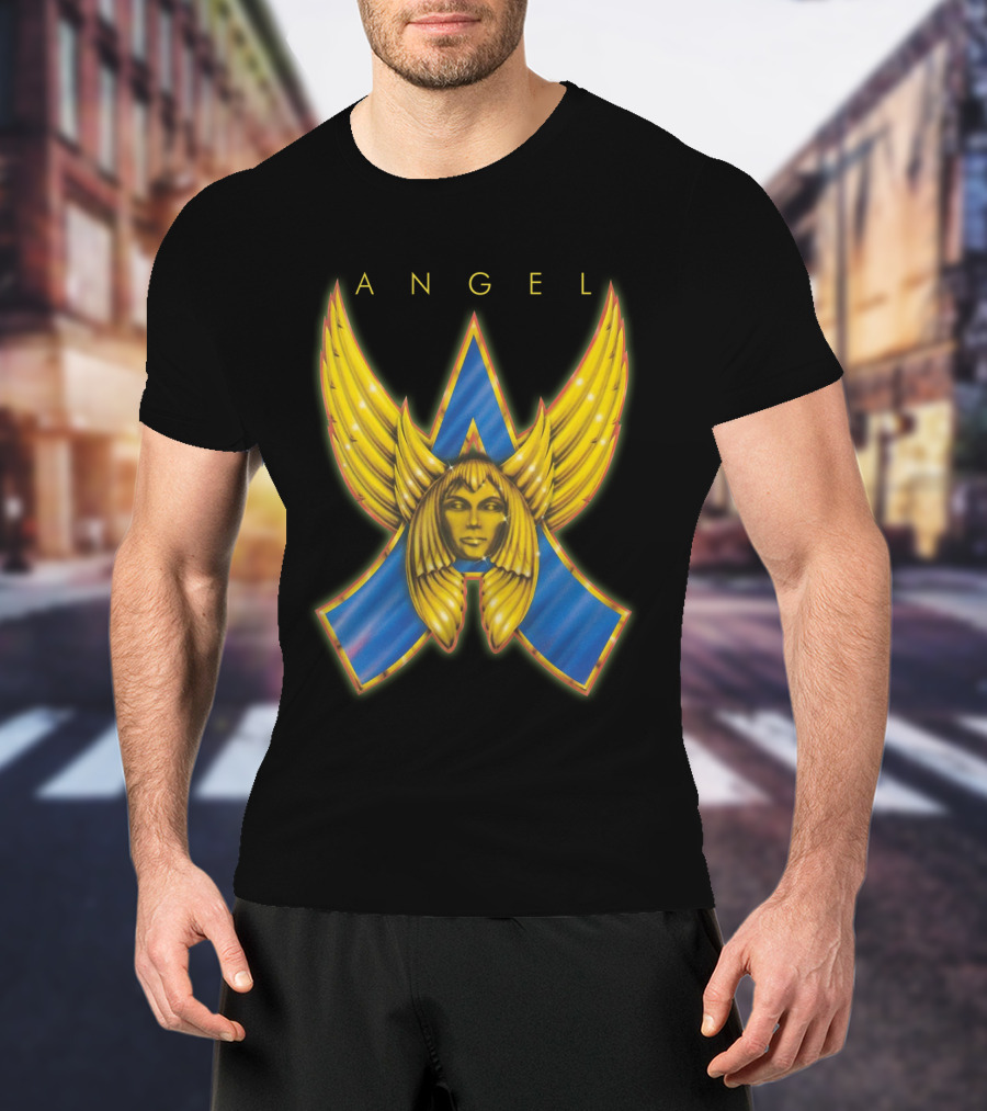 ANGEL Band Logo Winged Face Emblem T-Shirt