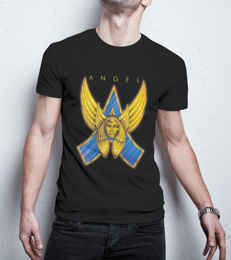 ANGEL Band Logo Winged Face Emblem T-Shirt