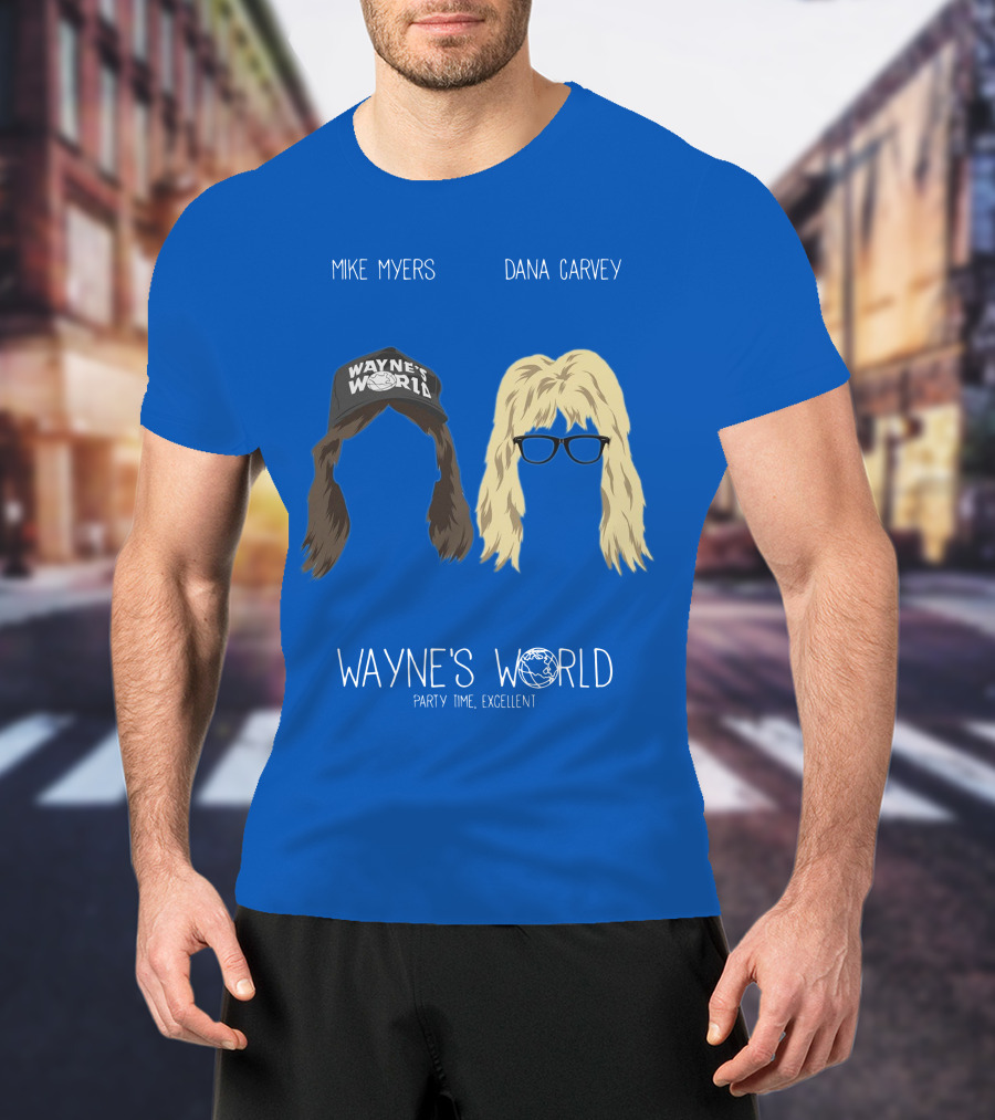 Wayne's World Mike Myers Dana Carvey Party Time Excellent T-Shirt