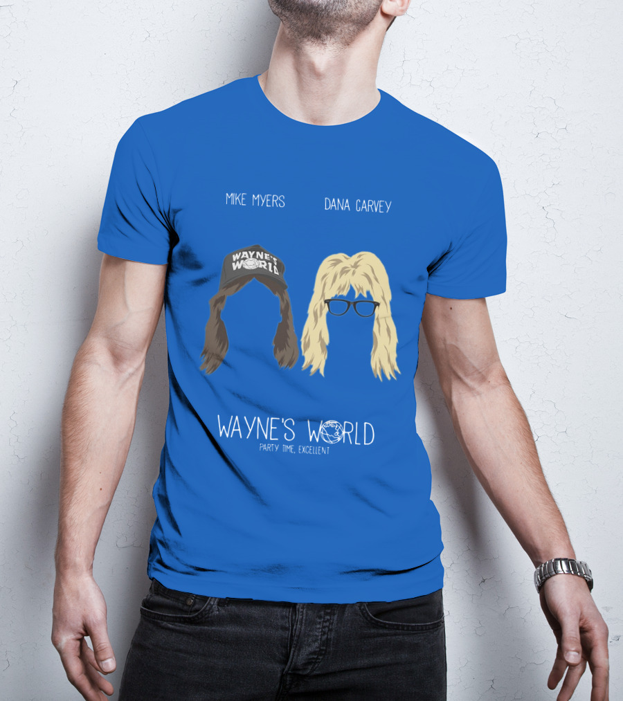 Wayne's World Mike Myers Dana Carvey Party Time Excellent T-Shirt