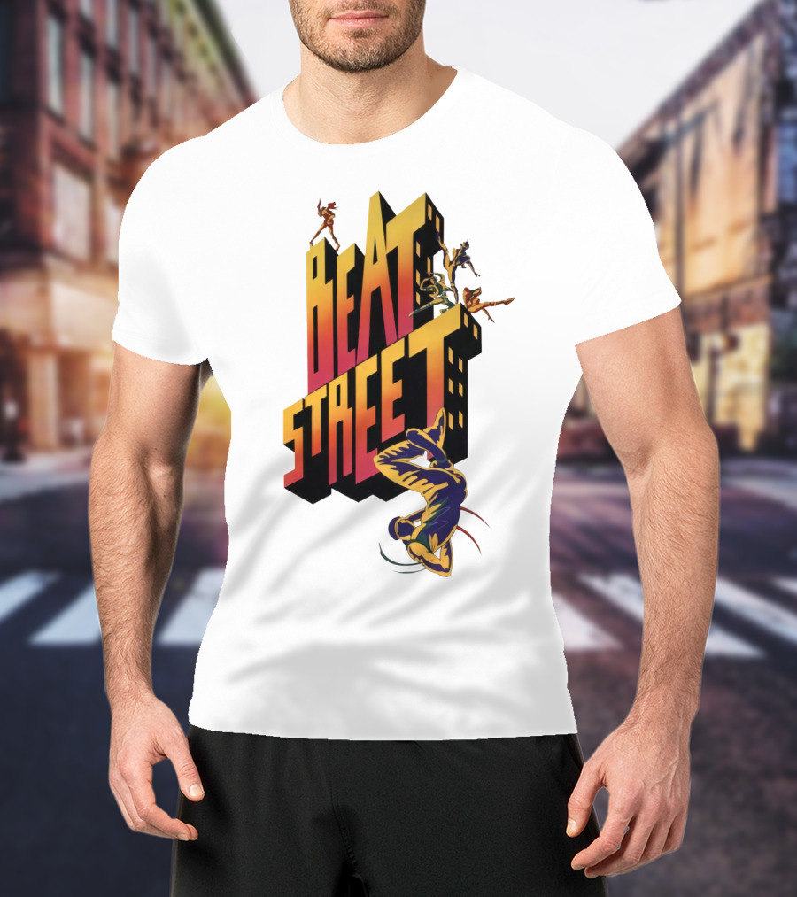 Beat Street Breakdancing Silhouette Graffiti Style Retro T-Shirt