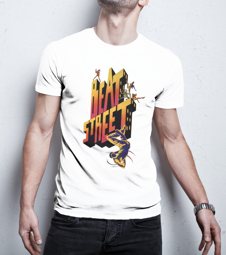 Beat Street Breakdancing Silhouette Graffiti Style Retro T-Shirt