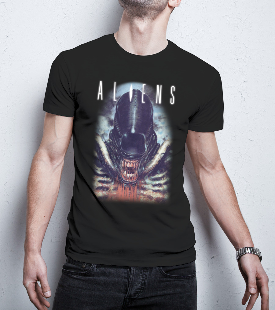 Aliens Bloody Jaw Xenomorph Face T-Shirt