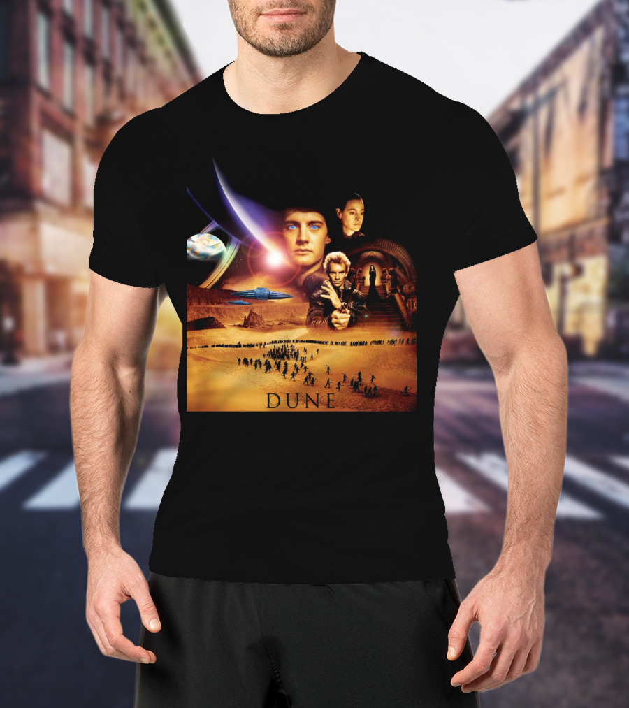 Dune Movie Characters And Desert Planet Collage T-Shirt