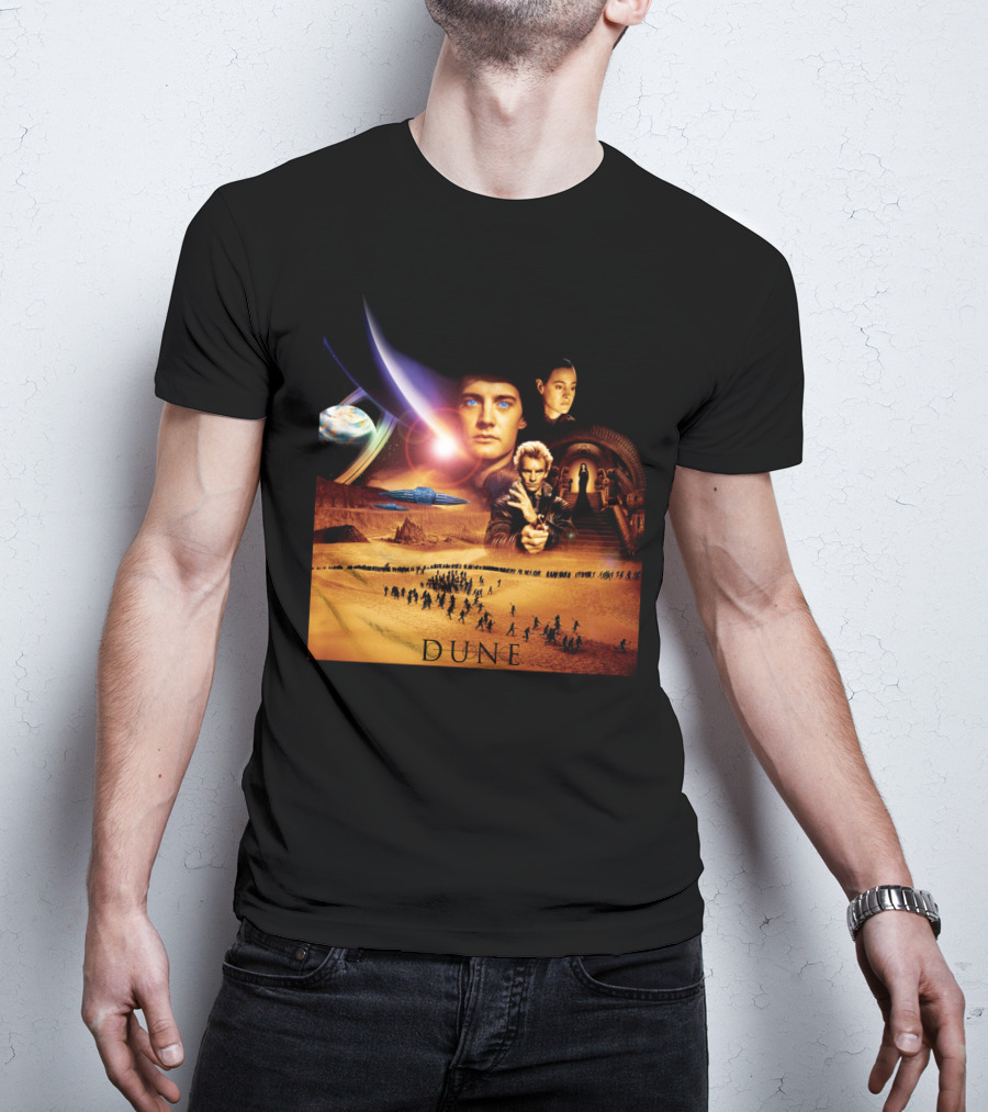 Dune Movie Characters And Desert Planet Collage T-Shirt