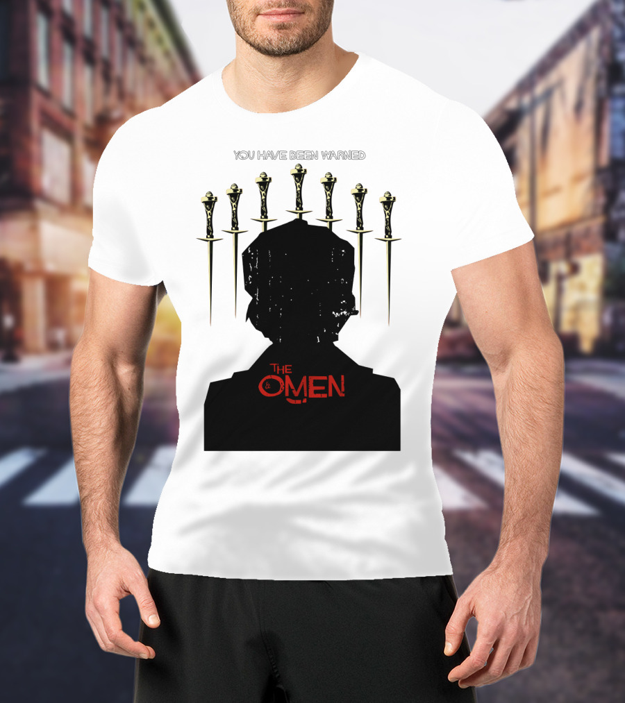 You Have Been Warned The Omen 1976 Silhouette And Daggers T-Shirt