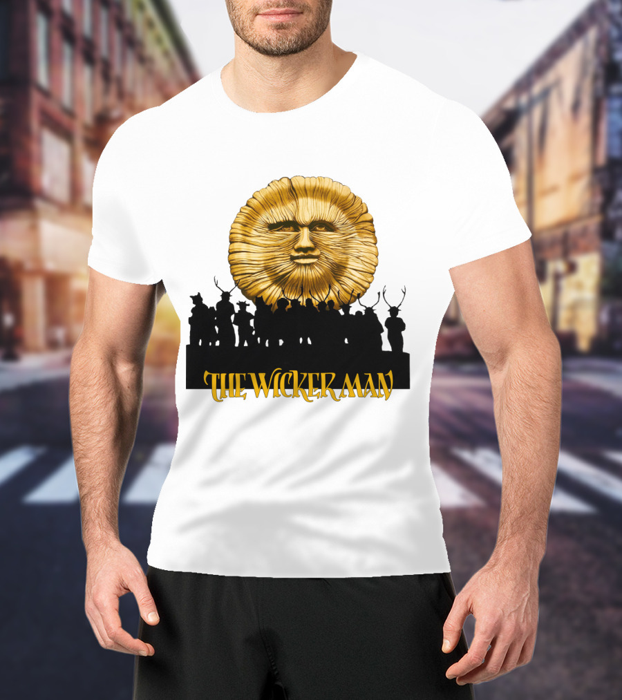 The Wicker Man Sun Face And Silhouetted Figures T-Shirt