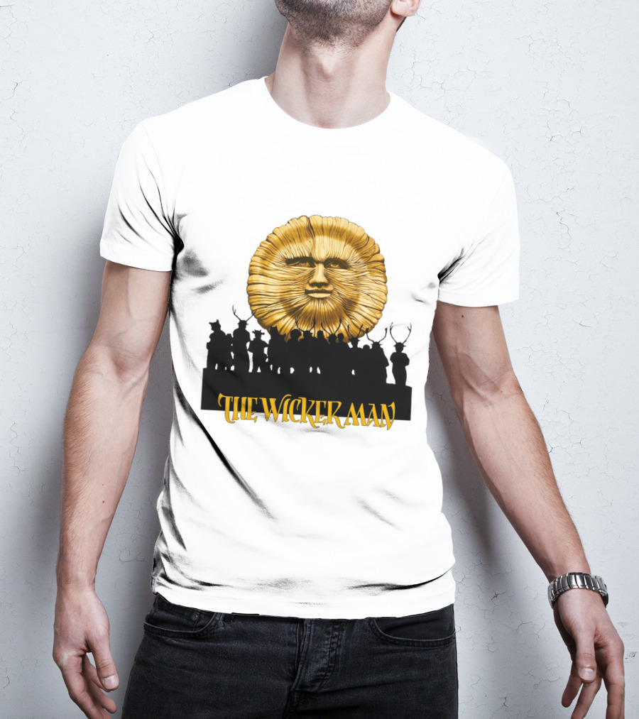 The Wicker Man Sun Face And Silhouetted Figures T-Shirt