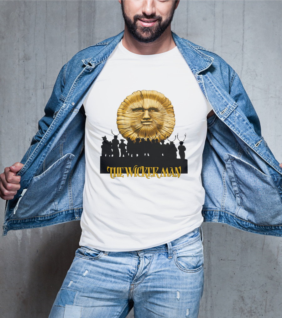 The Wicker Man Sun Face And Silhouetted Figures T-Shirt