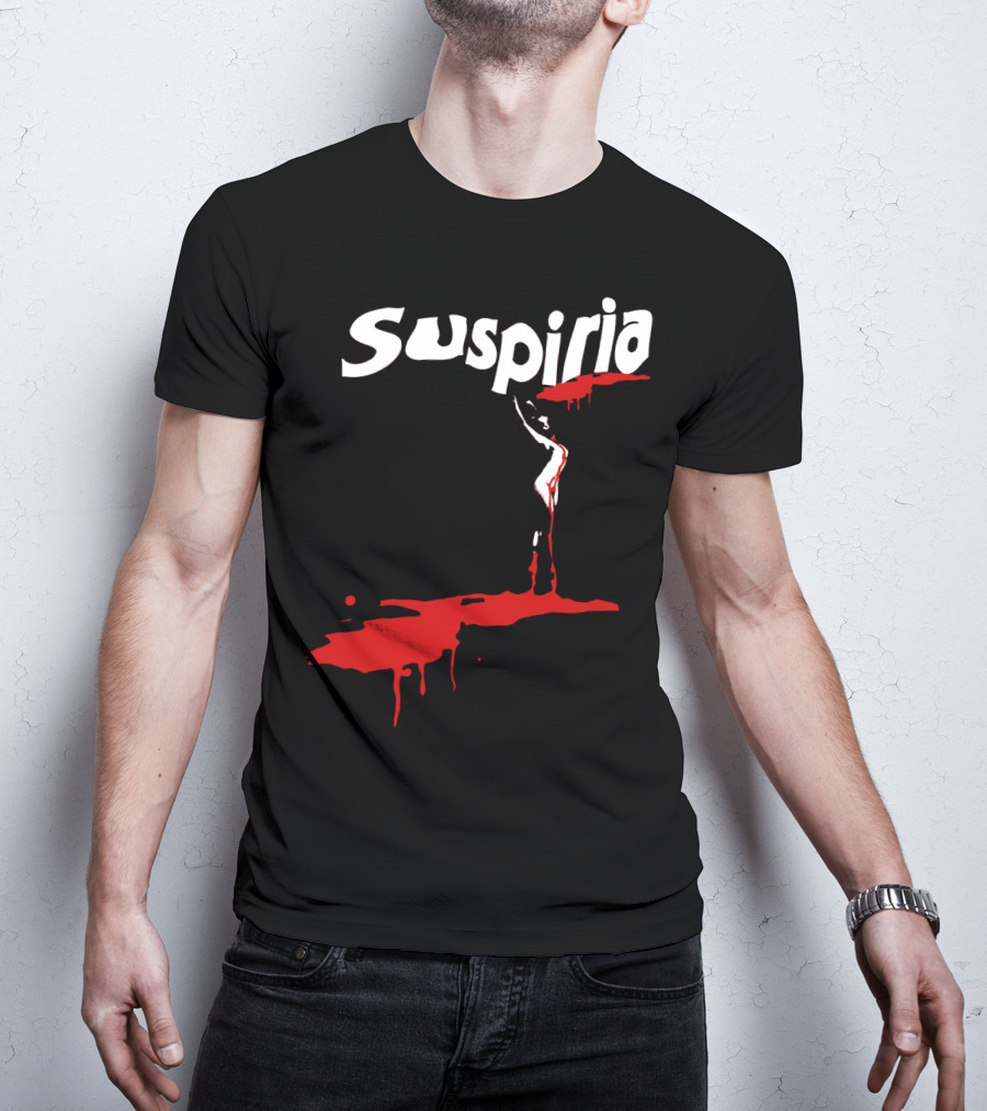 Suspiria 1977 Horror Film Logo With Red Blood And Dancing T-Shirt