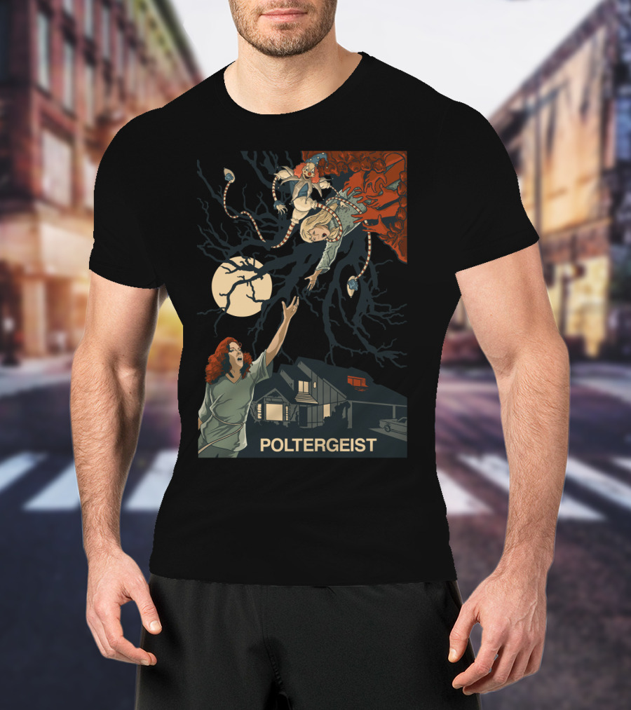 Poltergeist II The Other Side 1986 Moonlit Horror Escape T-Shirt