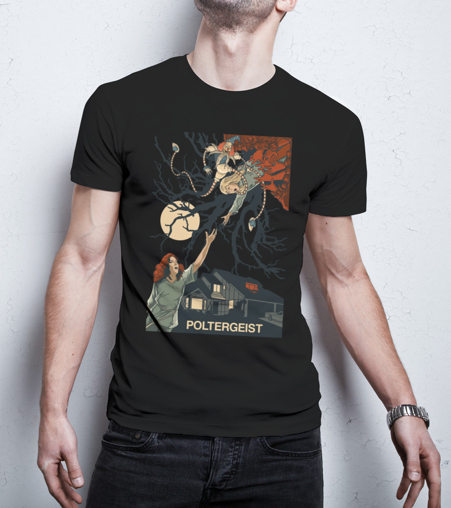 Poltergeist II The Other Side 1986 Moonlit Horror Escape T-Shirt