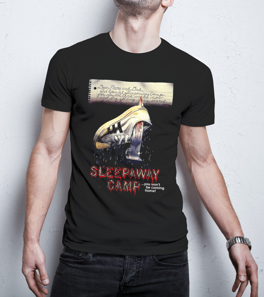 Sleepaway Camp You Won't Be Coming Home Bloody Shoe Note T-Shirt