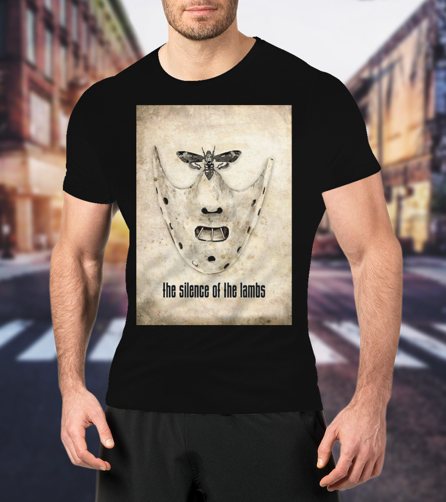 The Silence Of The Lambs Hannibal Lecter Mask With Death's-Head Hawkmoth T-Shirt