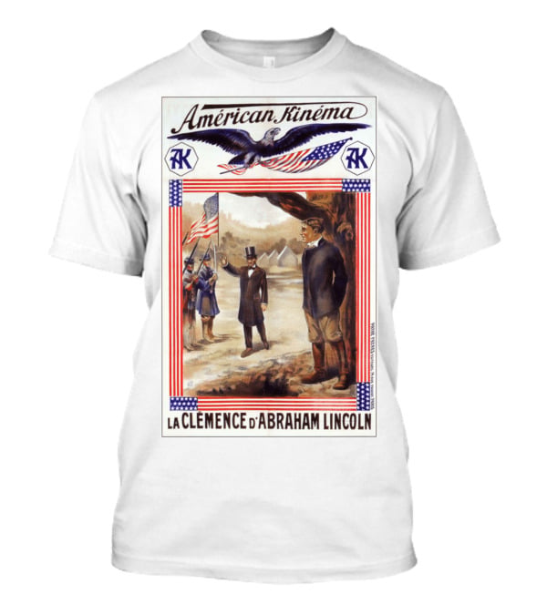 American Kinéma La Clemence D'Abraham Lincoln Eagle Flag T-Shirt