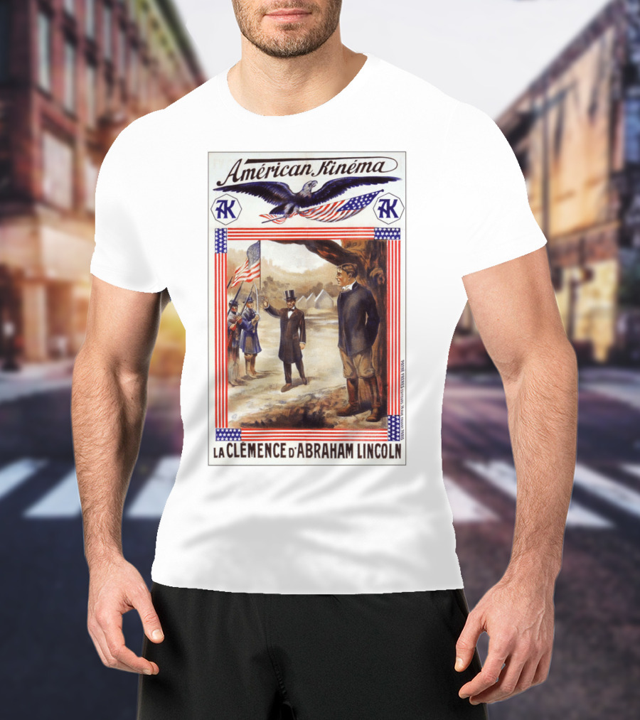 American Kinéma La Clemence D'Abraham Lincoln Eagle Flag T-Shirt