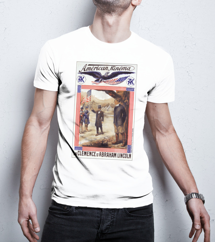 American Kinéma La Clemence D'Abraham Lincoln Eagle Flag T-Shirt
