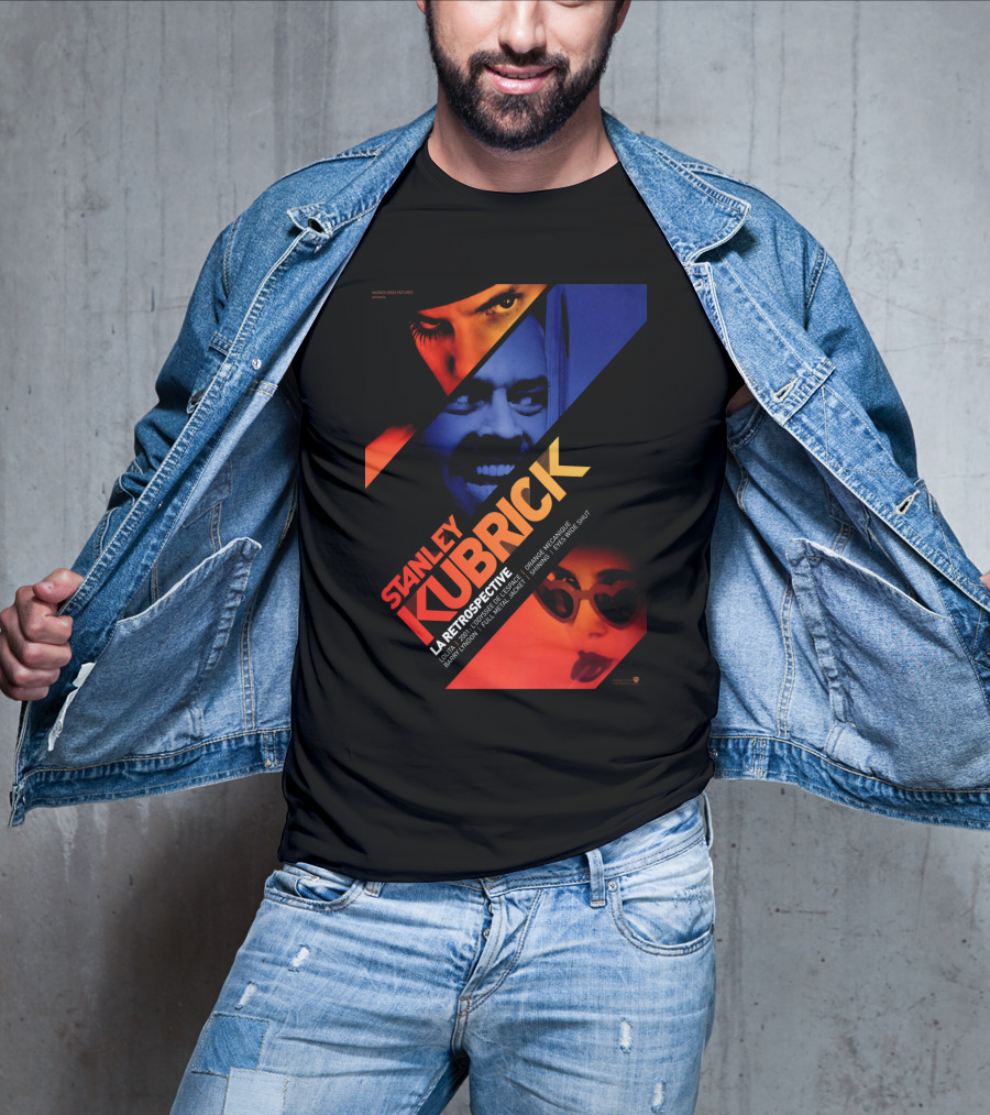 Stanley Kubrick LA Retrospective Warner Bros Entertainment 2001 L'odyssée DE L'espace Barry Lyndon Shining Full Metal Jacket Lolita Eyes Wide Shut T-Shirt