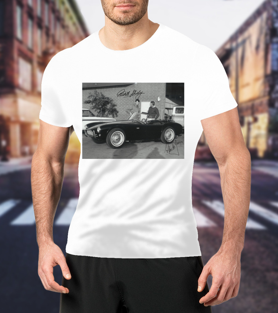 1963 Steve McQueen Carroll Shelby Cobra Classic Car Photo T-Shirt