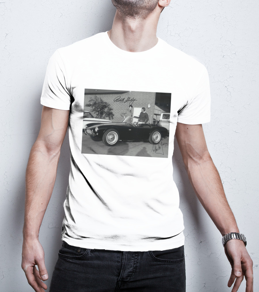 1963 Steve McQueen Carroll Shelby Cobra Classic Car Photo T-Shirt